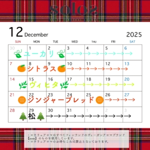 12月ロウリュアロマのお知らせ